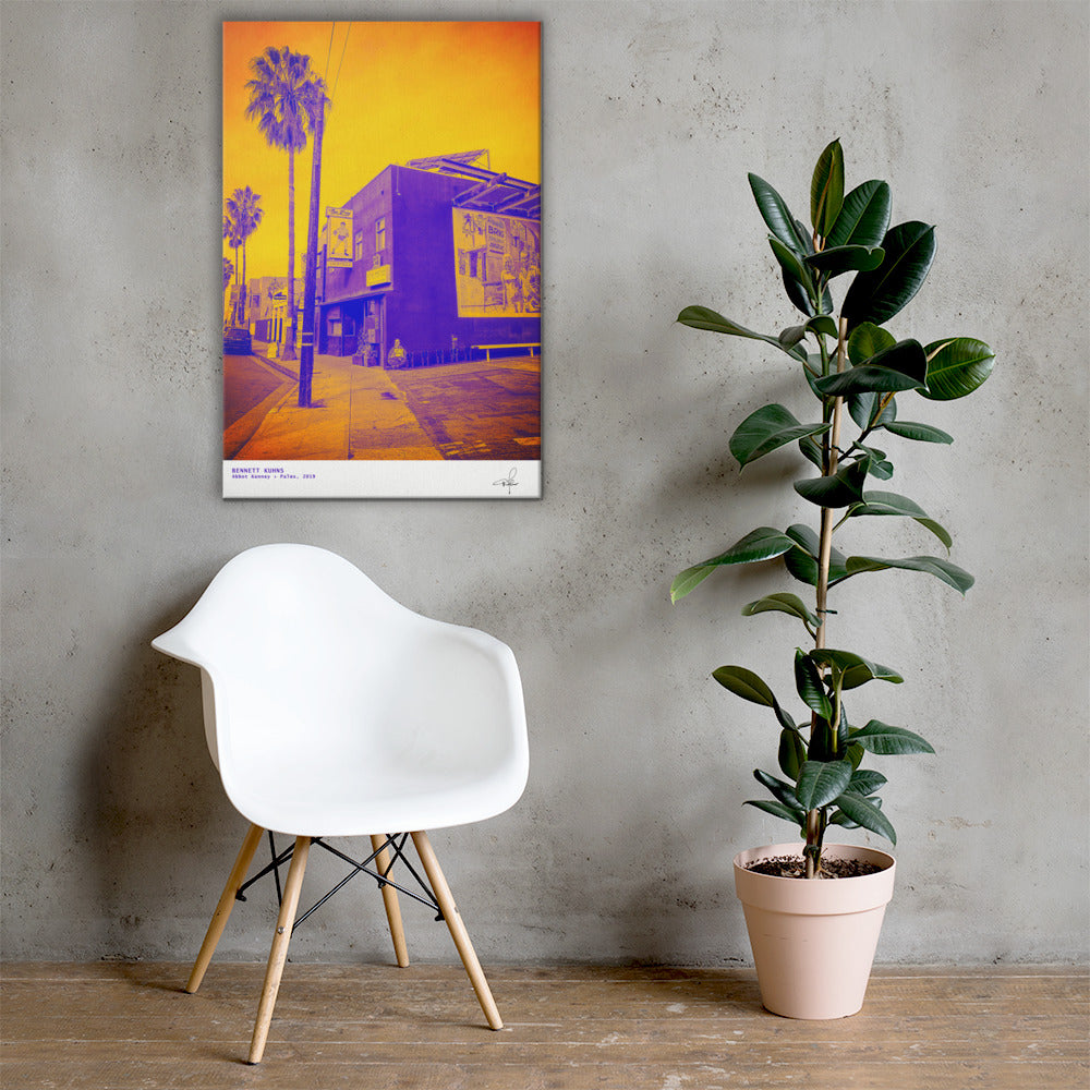 Abbot Kinney + Palms, 2019, Bennett Kuhns, Photography on Canvas